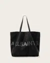 Allsaints Large Biggy Cotton Tote In Black