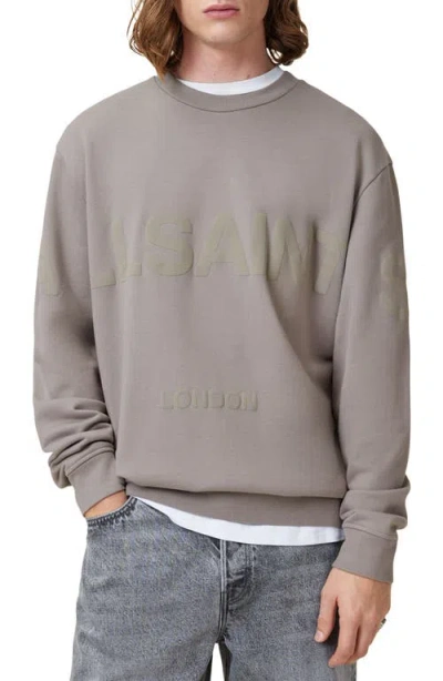 Allsaints Biggy Logo Graphic Sweatshirt In Chestnut Brown