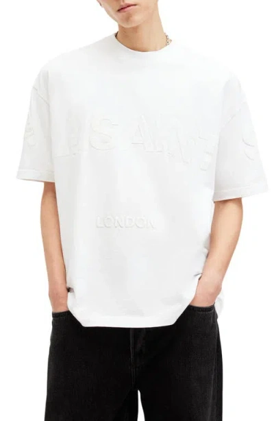 Allsaints Biggy Logo Graphic T-shirt In Optic White