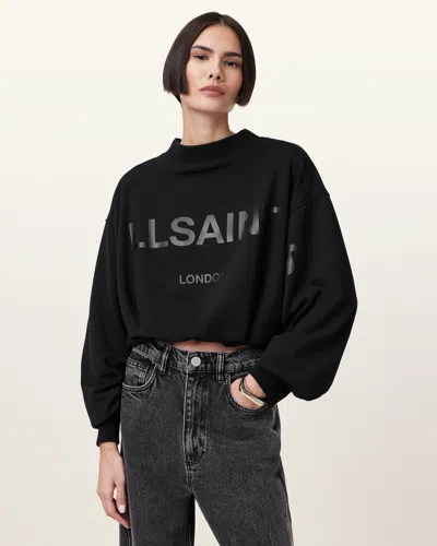 ALLSAINTS ALLSAINTS BIGGY LOGO PRINT CROPPED SWEATSHIRT,