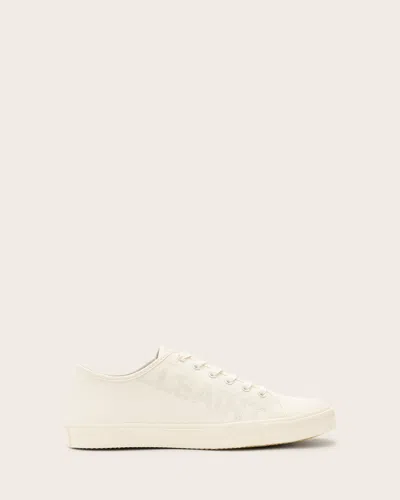 Allsaints Biggy Low Top Canvas Sneakers In Off White