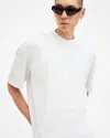 Allsaints Biggy Oversized Logo Print T-shirt In Optic White