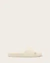 Allsaints Biggy Slip On Logo Sliders In Chalk White