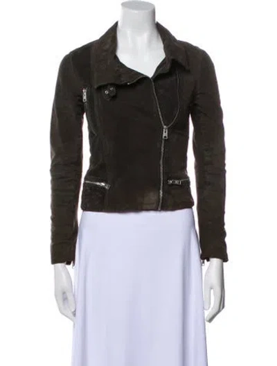 Pre-owned Allsaints Biker Jacket In Black