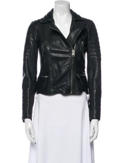 Pre-owned Allsaints Biker Jacket In Black