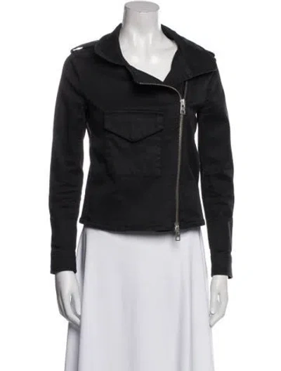 Pre-owned Allsaints Biker Jacket In Black