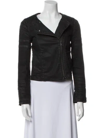 Pre-owned Allsaints Biker Jacket In Black