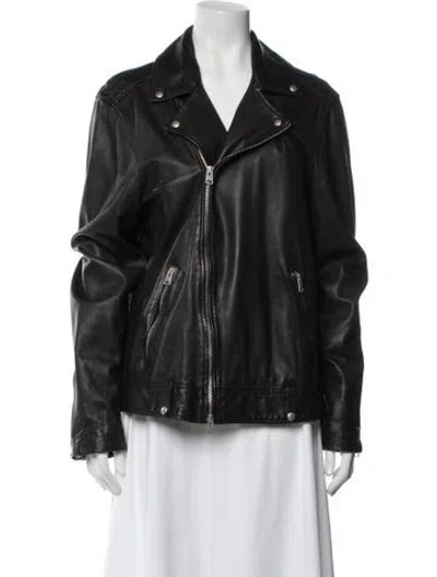 Pre-owned Allsaints Biker Jacket In Black