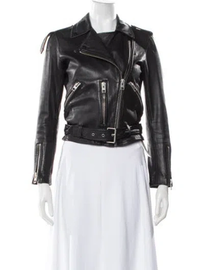 Pre-owned Allsaints Biker Jacket In Black