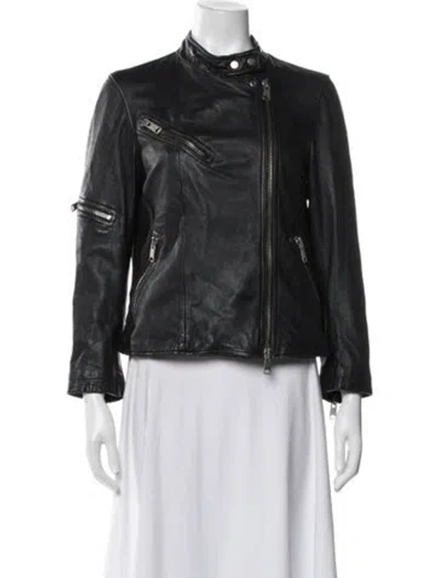Pre-owned Allsaints Biker Jacket In Black