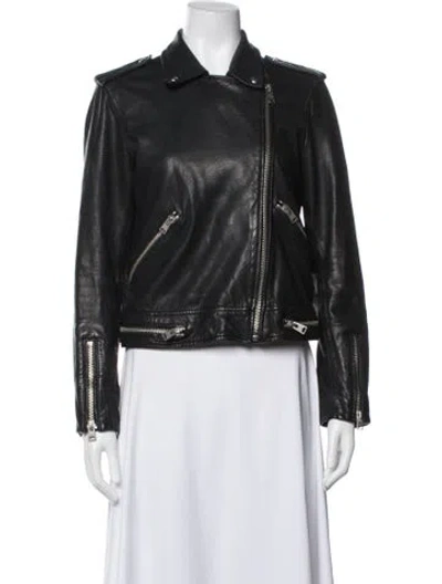 Pre-owned Allsaints Biker Jacket In Black