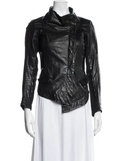 Pre-owned Allsaints Biker Jacket In Black