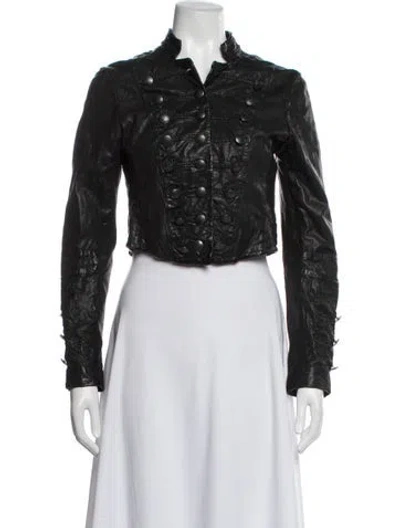Pre-owned Allsaints Biker Jacket In Black
