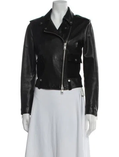 Pre-owned Allsaints Biker Jacket In Black