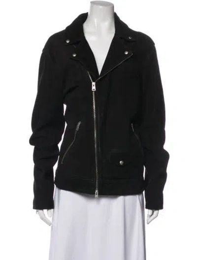 Pre-owned Allsaints Biker Jacket In Black