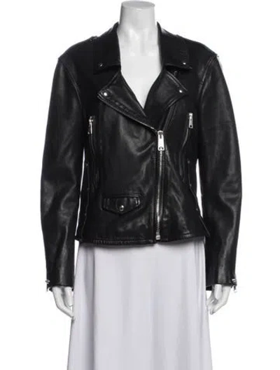 Pre-owned Allsaints Biker Jacket In Black