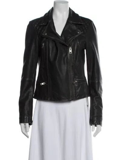 Pre-owned Allsaints Biker Jacket In Black