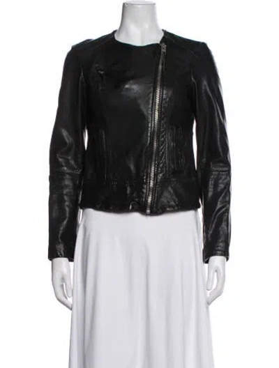 Pre-owned Allsaints Biker Jacket In Black