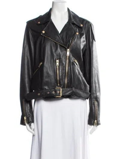 Pre-owned Allsaints Biker Jacket In Black
