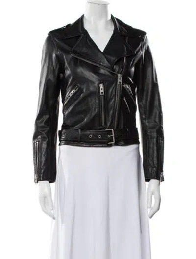 Pre-owned Allsaints Biker Jacket In Black