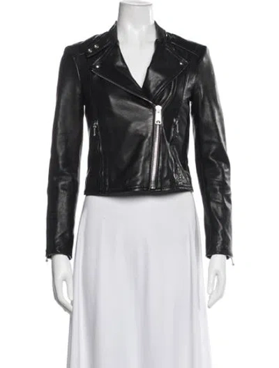 Pre-owned Allsaints Biker Jacket In Black