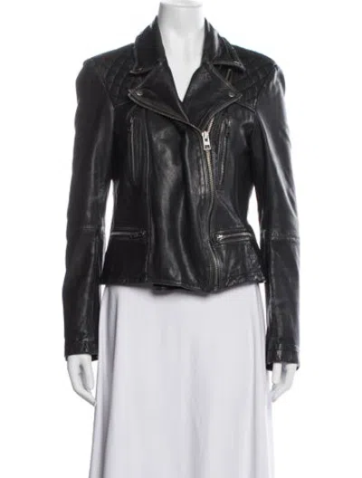 Pre-owned Allsaints Biker Jacket In Black