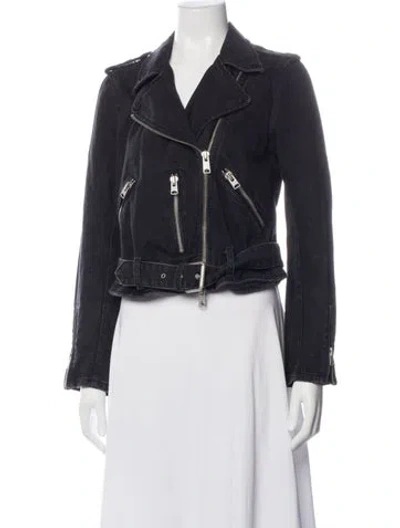 Pre-owned Allsaints Biker Jacket In Green