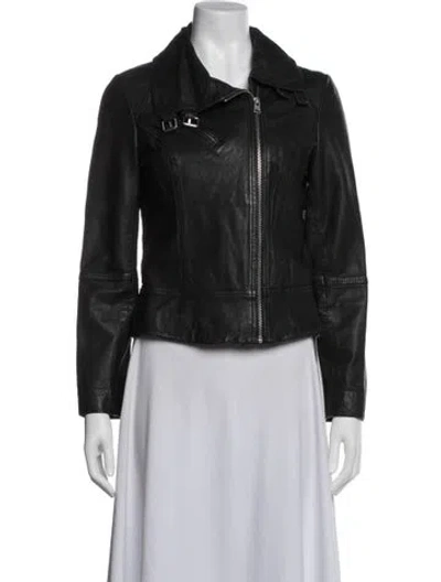 Pre-owned Allsaints Biker Jacket In Green