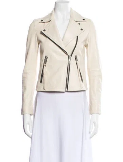 Pre-owned Allsaints Biker Jacket In Neutral