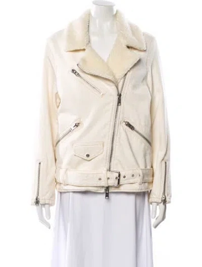 Pre-owned Allsaints Biker Jacket In Neutral