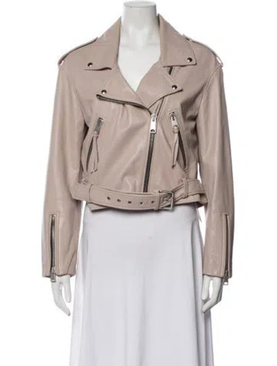 Pre-owned Allsaints Biker Jacket In Neutrals