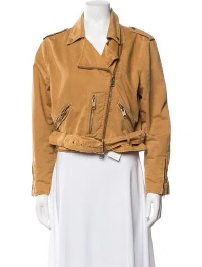 Pre-owned Allsaints Biker Jacket In Neutrals