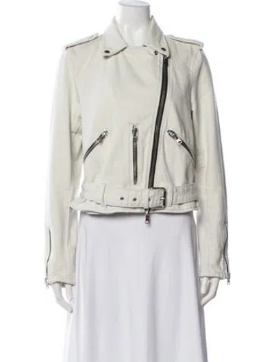 Pre-owned Allsaints Biker Jacket In Neutrals