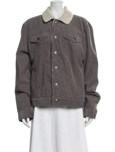 Pre-owned Allsaints Biker Jacket W/ Tags In Gray