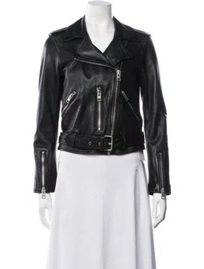 Pre-owned Allsaints Biker Jacket In White