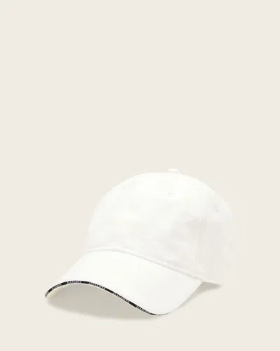 Allsaints Billie Cord Baseball Cap In White