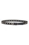 Allsaints Black Leather Belt In Black
