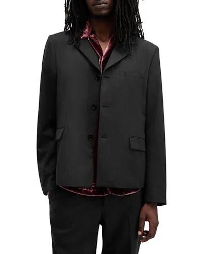 Allsaints Blackwater Slim Fit Blazer In Charcoal Grey