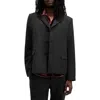 Allsaints Blackwater Slim Fit Blazer In Charcoal Grey