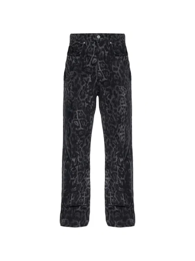 Allsaints Blake Animal-print Jeans In Multi