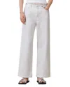Allsaints Blake High Rise Frayed Jeans In Chalk White