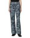 Allsaints Womens Printed Indigo Blake Horse-print Wide-leg Mid-rise Jeans In Multi