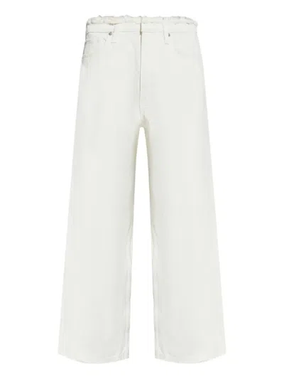 Allsaints Blake High-waisted Wide-leg Jeans In White