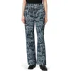 Allsaints Womens Printed Indigo Blake Horse-print Wide-leg Mid-rise Jeans In Purple