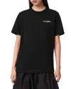Allsaints Guardian Amelie Short Sleeve Graphic Logo T-shirt With Back Print In Black