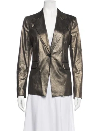 Pre-owned Allsaints Blazer In Gold