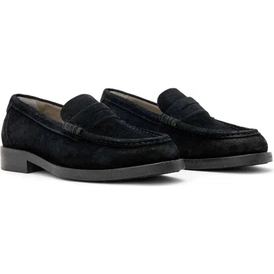 Allsaints Bloom Penny Loafer In Black