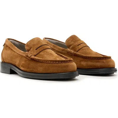 Allsaints Bloom Penny Loafer In Tan Brown
