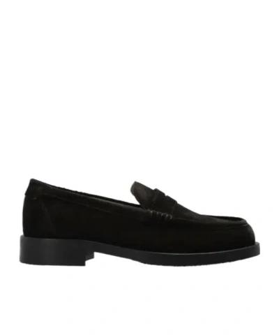 Allsaints Bloom Penny Loafers In Black