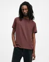 Allsaints Bodega Crew Neck Raw Edge T-shirt In Moretti Red